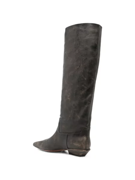 Botine Paris Texas din piele zdrențuiți maro