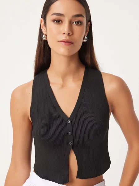 Vestă Happiness İstanbul negru