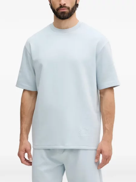 Tricou Karl Lagerfeld cu decolteu rotund cu autograf albastru