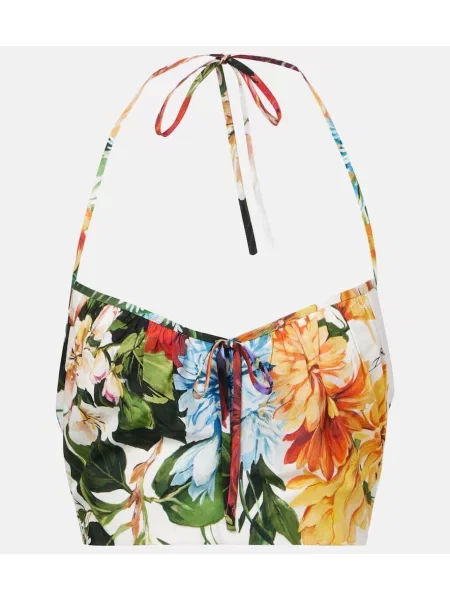 Top Dolce&gabbana cu model floral din poplin
