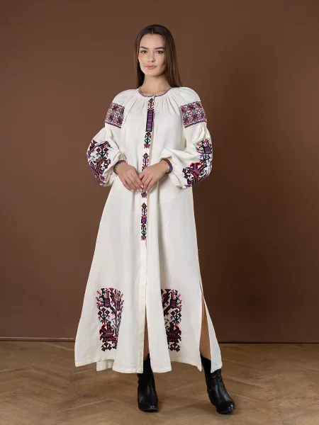 Вишита сукня Едельвіка молочний