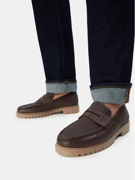 Pantofi loafer Guess Jeans maro