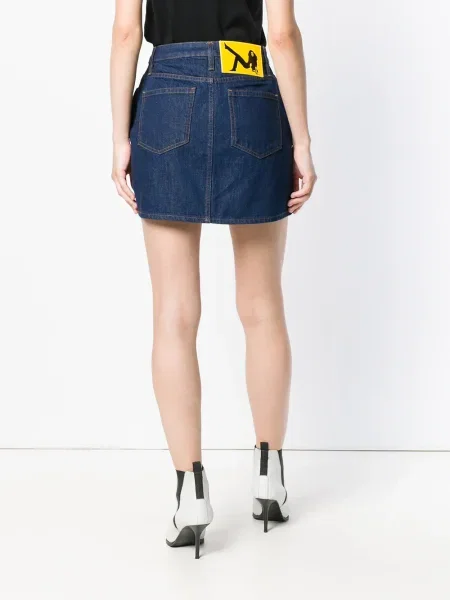 Fustă din denim Calvin Klein Jeans Est. 1978 albastru