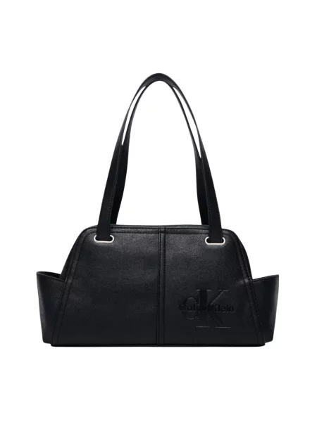 Calvin Klein Torebka Pockets Monologo Shoulder Bag czarny