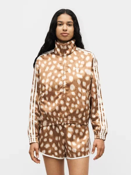 ADIDAS ORIGINALS Prechodná bunda svetlohnedá / biela hnedá
