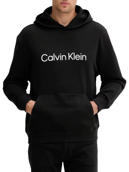 Hoodie Calvin Klein s kapuco črna