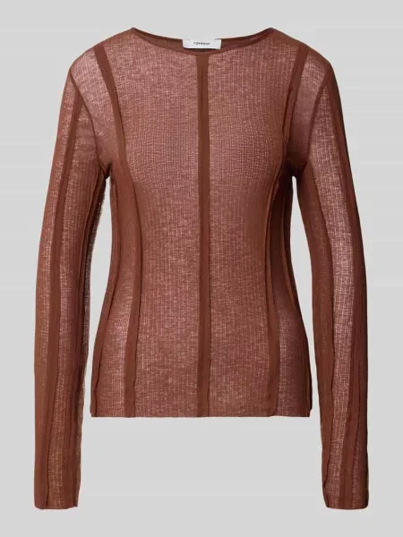 Longsleeve o kroju slim fit w półprzezroczystym designie model Belma' Topshop