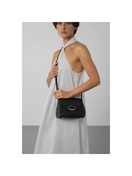 Torebka crossbody Lancaster skórzana czarna