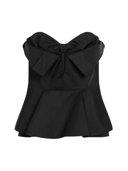 Top Alexander Mcqueen bez ramiączek czarny