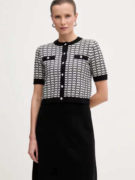 Morgan Rochie tricotat RESA / alb negru