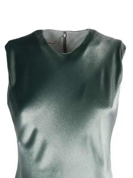 Rochie maxi Alberta Ferretti fără mâneci de costum verde