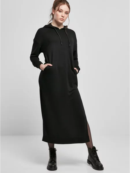 Rochie Urban Classics cu glugă din modal negru