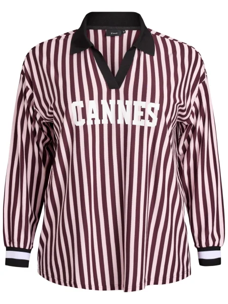 Zizzi Tricou Mfalka roșu / roșu pastel alb