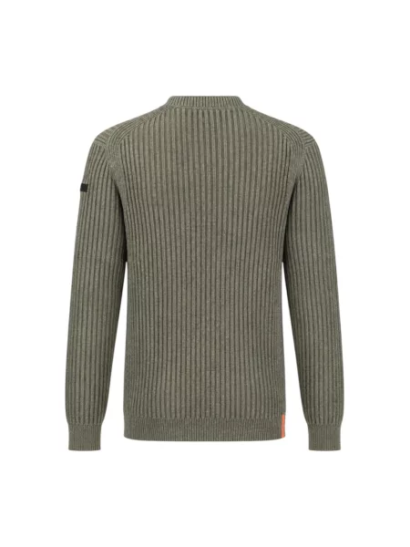Lniany sweter Rrd zielony