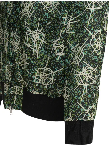 Яке тип бомбър Beams Plus с принт с абстрактен десен зелено