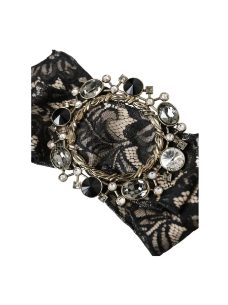 Broszka Dolce And Gabbana koronkowa czarna