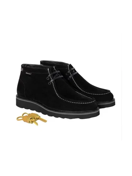 Botki Paul Smith sznurowane zamszowe czarne