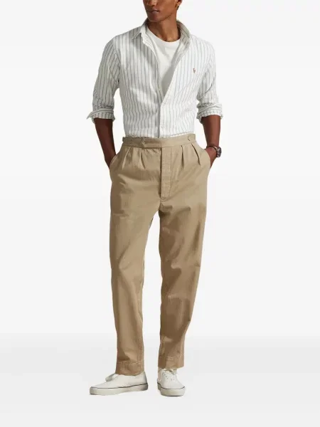 Długa koszulka Polo Ralph Lauren bez rękawów skórzana niebieska