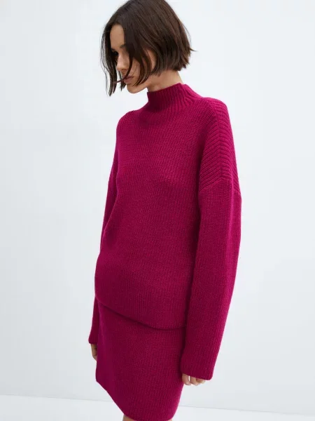 MANGO Спідниця міні Малиновий 