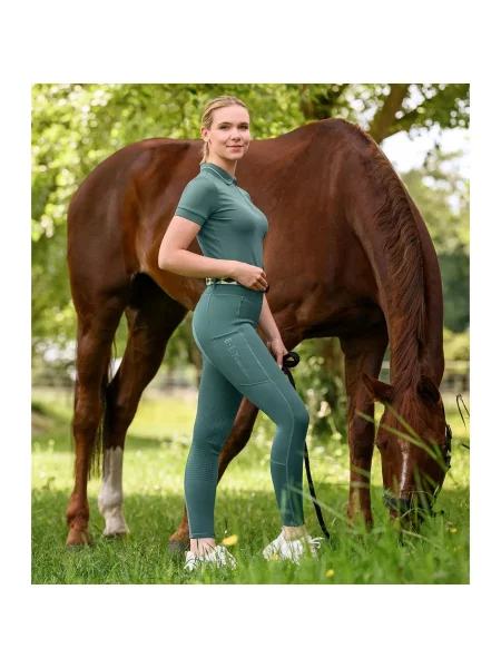 Legginsy jeździeckie z pełną przyczepnością ELT Ella Glam zielone