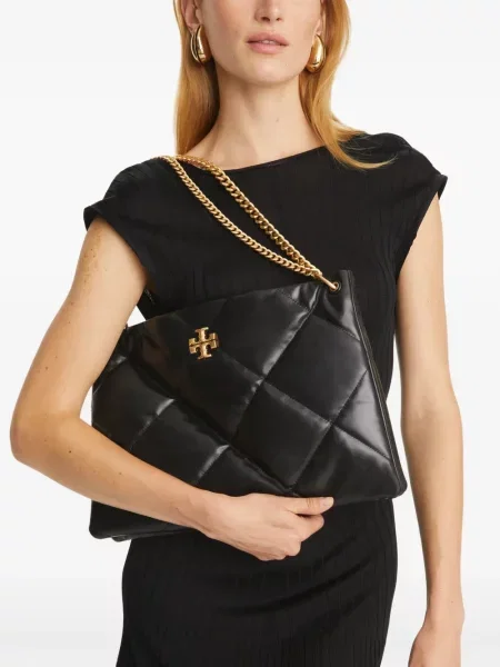 Prošívaná kabelka Tory Burch černá