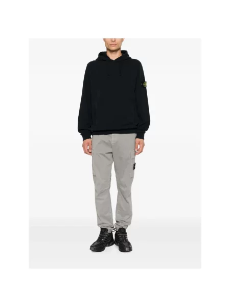 Bluza z kapturem Stone Island z kamieniami niebieska
