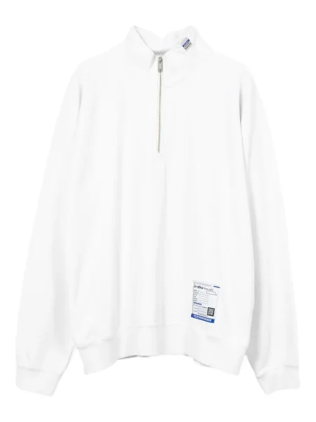 Svetr In･stru(men-tal). s polovičními zipem bílý