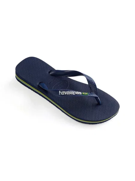 Japonke Havaianas Brasil Logo Navy Blue modra