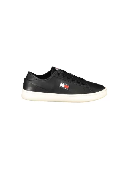 Sneakersy Tommy Hilfiger skórzane czarne