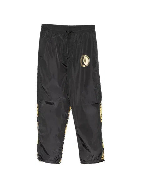 Pantaloni Versace Jeans Couture alergare cu autograf negru