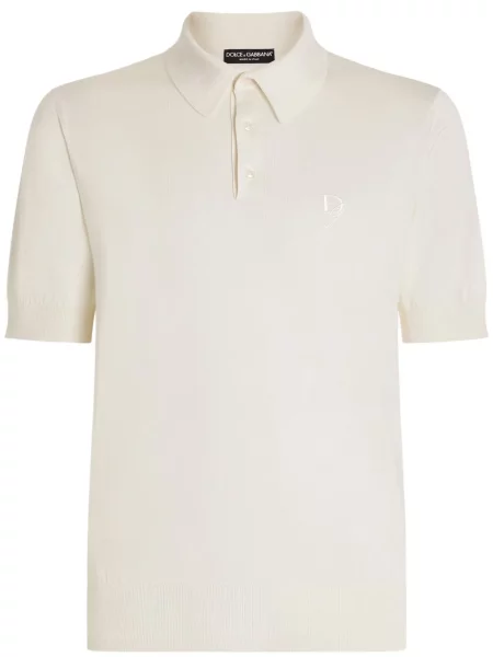 Polo Dolce & Gabbana cu broderie alb