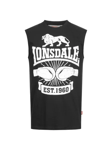 LONSDALE Tricou Cleator negru alb