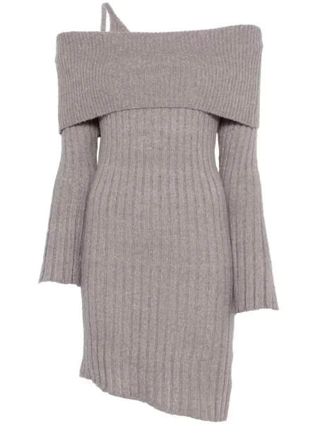 Mała sukienka mini House Of Sunny chunky garniturowa szara