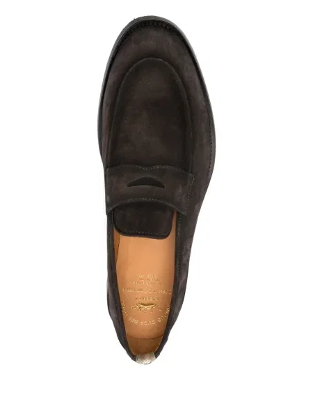 Pantofi loafer Officine Creative din piele de căprioară maro