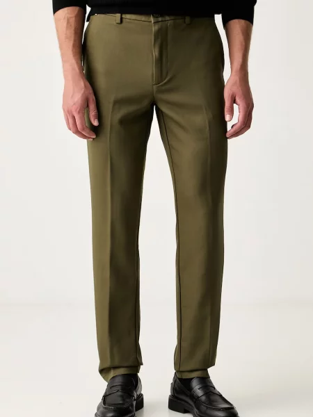 BOSS pantaloni de costum pentru bărbați cu lyocell verde