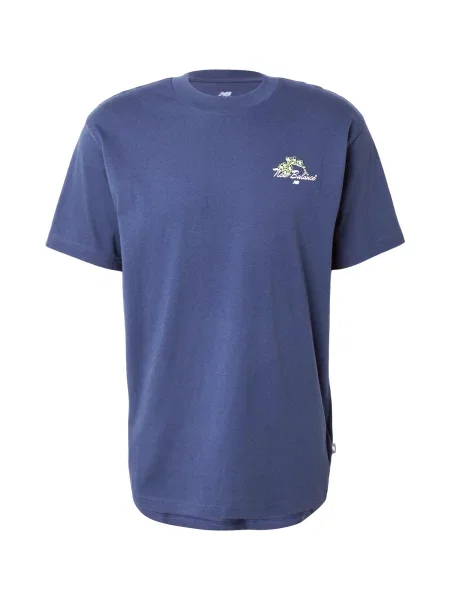 New balance Tricou bleumarin / verde deschis alb