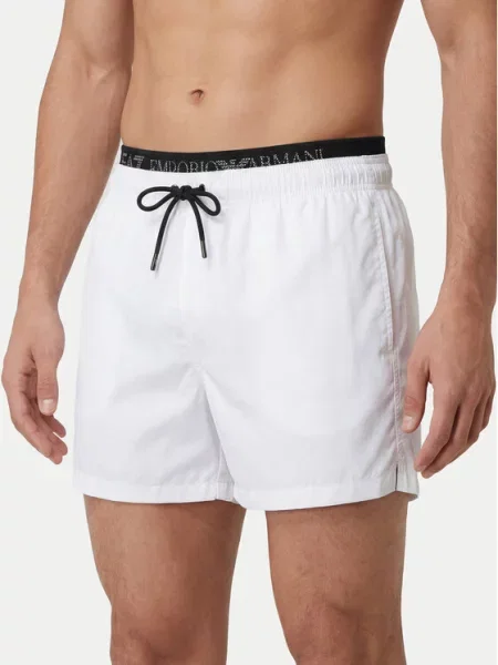 Plavecké šortky Emporio Armani bílé