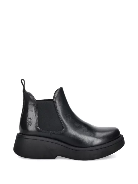 Botine chelsea Fly London cu autograf negru