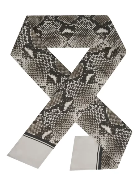 Šal Potamy s printom sa zmijskim uzorkom smeđa
