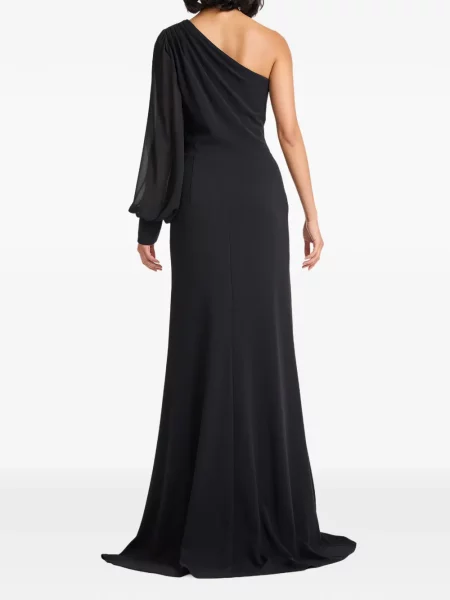 Rochie Tadashi Shoji drapată cu un umăr gol negru