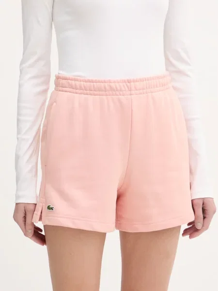 Lacoste szorty dresowe różowe