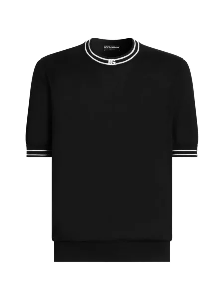 Pulover Dolce & Gabbana de mătase negru