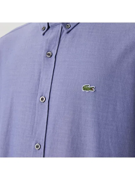 Lacoste Organiczna Koszula Button-Down Slim Fit granatowa