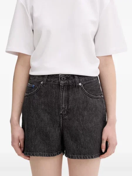 Дънкови шорти Karl Lagerfeld Jeans с автограф сиво