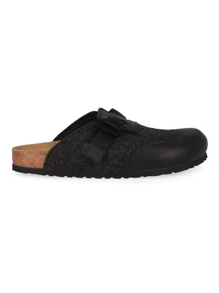 Klapki Birkenstock skórzane szare