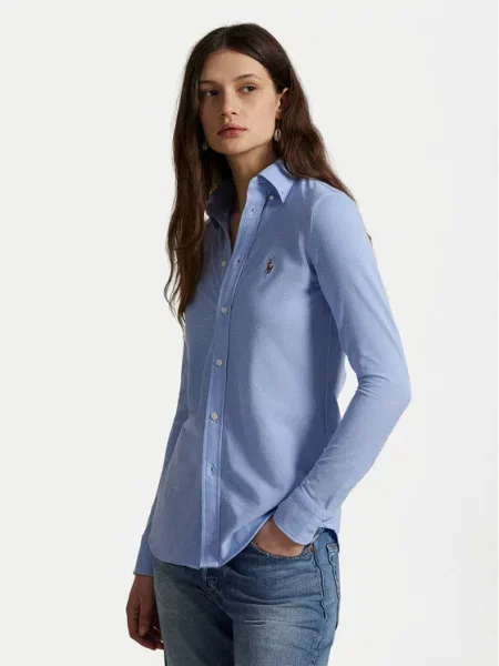 Polo Ralph Lauren Blúzka HEIDI svetlomodrá modrá