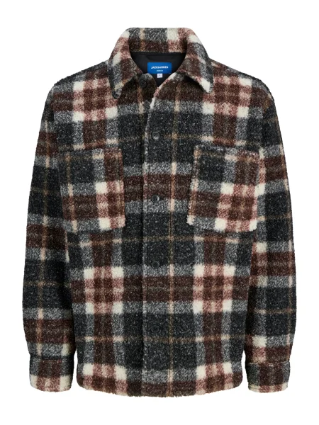 JACK & JONES Prehodna jakna JORBLEECKER svetlo rjava / siva / črna bela