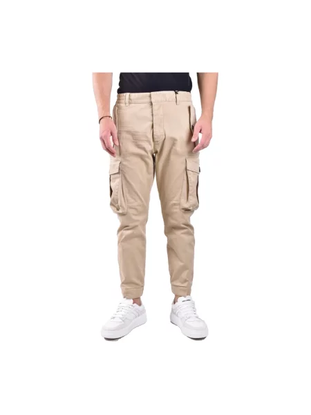 Spodnie Dsquared2 beżowe