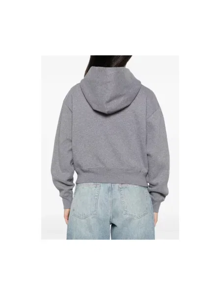 Bluza z kapturem Sporty And Rich z kapturem z logo szara