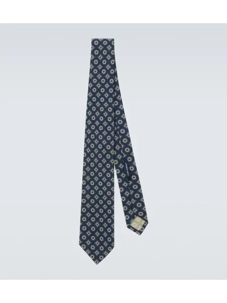 Cravată Thom Sweeney de mătase albastru